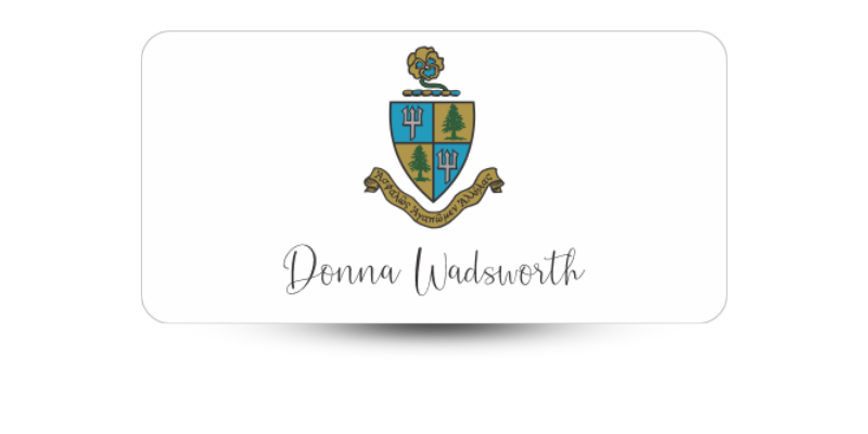 1.5" x 3" Delta Delta Delta Name Tag - Part #1147