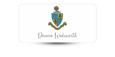 1.5" x 3" Delta Delta Delta Name Tag - Part #1147