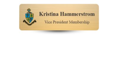 1" x 3" Delta Delta Delta Name Tag - Part #1148