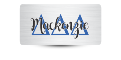 1.5" x 3" Delta Delta Delta Name Tag - Part #1189