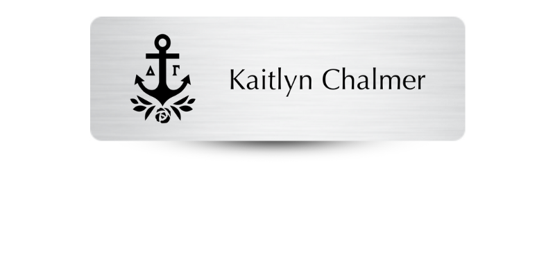 1" x 3" Delta Gamma Name Tag - Part #480