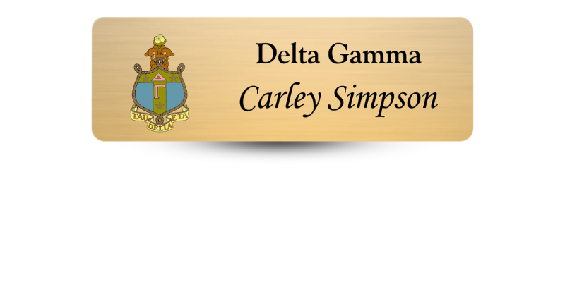 1" x 3" Delta Gamma Name Tag - Part #479