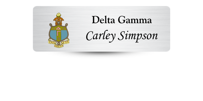 1" x 3" Delta Gamma Name Tag - Part #484A