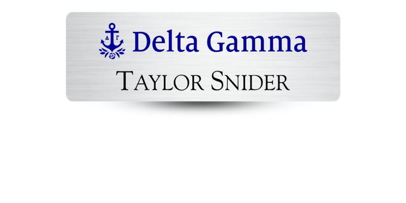 1" x 3" Delta Gamma Name Tag - Part #481