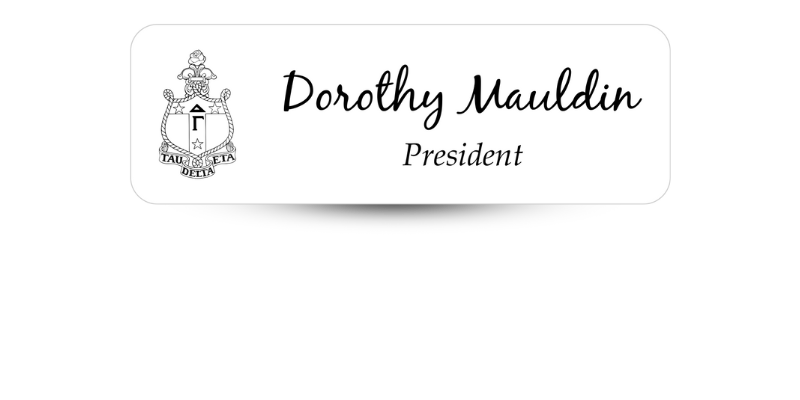 1" x 3" Delta Gamma Name Tag - Part #483