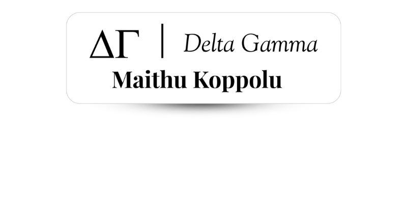 1" x 3" Delta Gamma Name Tag - Part #485