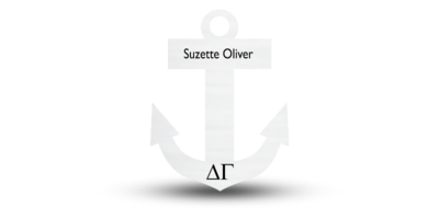 Anchor Shaped Delta Gamma Name Tag - Part #492