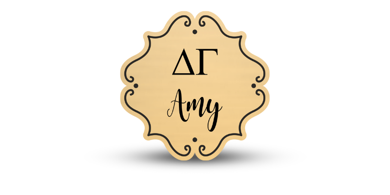 Custom Shape Delta Gamma Name Tag - Part #494