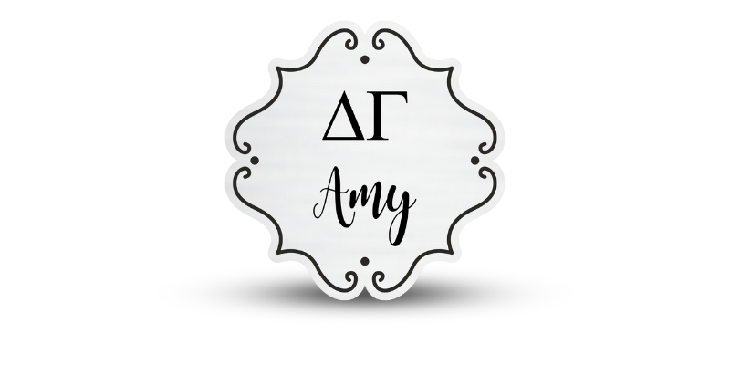 Custom Shape Delta Gamma Name Tag - Part #494