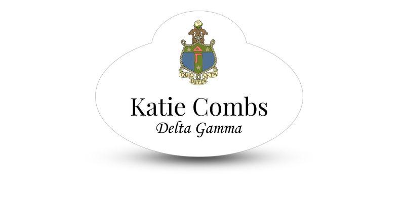 Unique Shape Delta Gamma Name Tag - Part #495