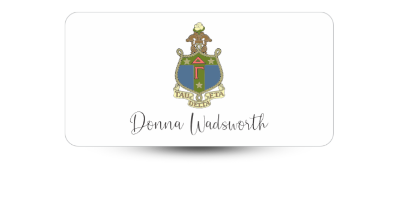 1.5" x 3" Delta Gamma Name Tag - Part #1149