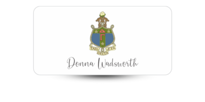 1.5" x 3" Delta Gamma Name Tag - Part #1149