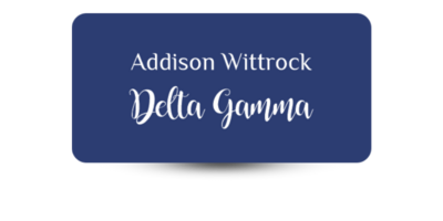 1.5" x 3" Delta Gamma Name Tag - Part #1170