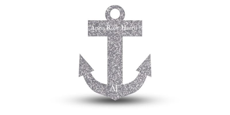Anchor Shaped Delta Gamma Name Tag - Part #1211G