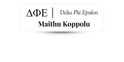 1" x 3" Delta Phi Epsilon Name Tag - Part #501