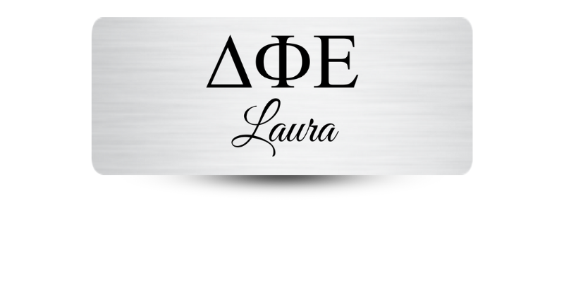 1.25" x 3" Delta Phi Epsilon Name Tag - Part #504