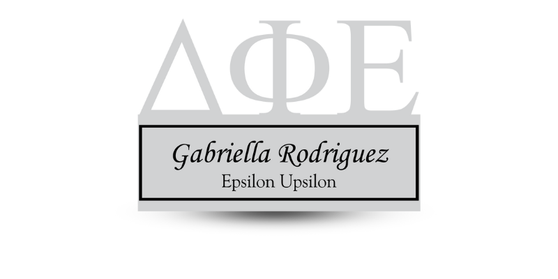 Custom Shape Delta Phi Epsilon Name Tag - Part #506