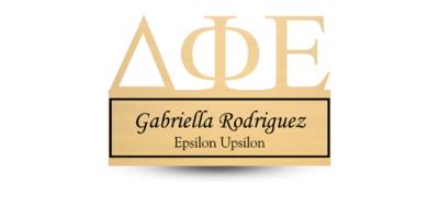 Custom Shape Delta Phi Epsilon Name Tag - Part #506