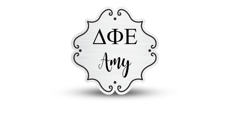 Custom Shape Delta Epsilon Name Tag - Part #507
