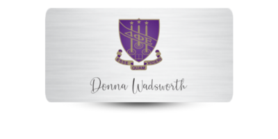 1.5" x 3" Delta Phi Epsilon Name Tag - Part #1150