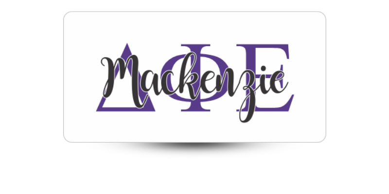 1.5" x 3" Delta Phi Epsilon Name Tag - Part #1191