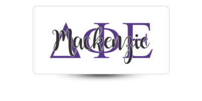 1.5" x 3" Delta Phi Epsilon Name Tag - Part #1191