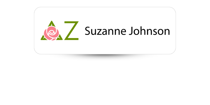 1" x 3" Delta Zeta Name Tag - Part #509