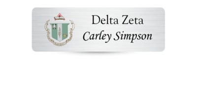 1 1" x 3" Delta Zeta Name Tag - Part #513