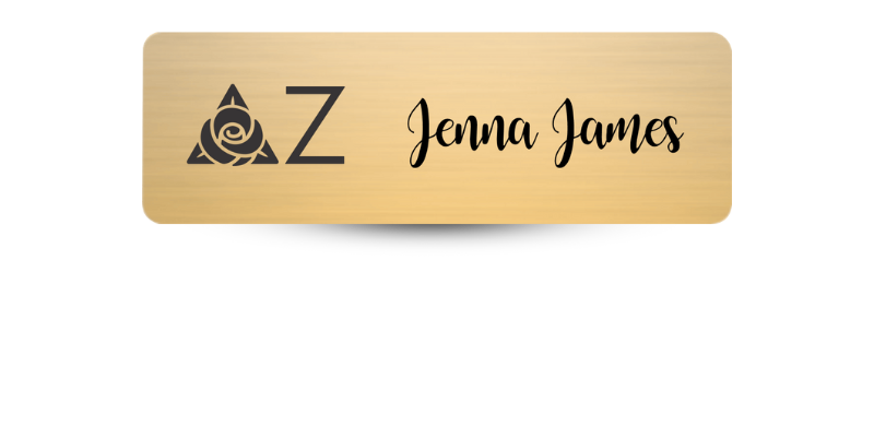 1" x 3" Delta Zeta Name Tag - Part #512