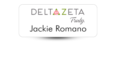1.25 1.25" x 3" Delta Zeta Name Tag - Part #519