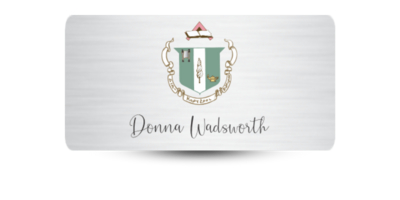 1.5" x 3" Delta Zeta Name Tag - Part #1151