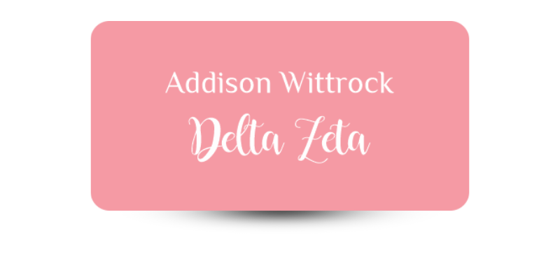 1.5" x 3" Delta Zeta Name Tag - Part #1172