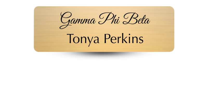 1" x 3" Gamma Phi Beta Name Tag - Part #529