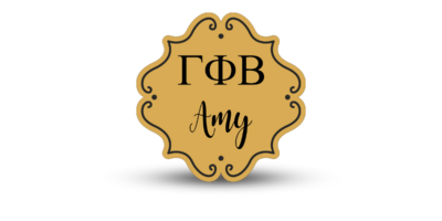 Custom Shape Gamma Phi Beta Name Tag - Part #539