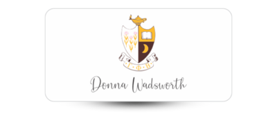 1.5" x 3" Gamma Phi Beta Name Tag - Part #1152