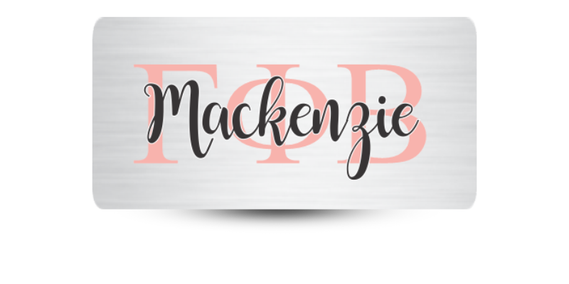 1.5" x 3" Gamma Phi Beta Name Tag - Part #1193
