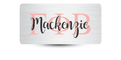 1.5" x 3" Gamma Phi Beta Name Tag - Part #1193