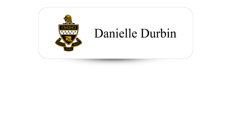 1" x 3" Kappa Alpha Theta Name Tag - Part #548
