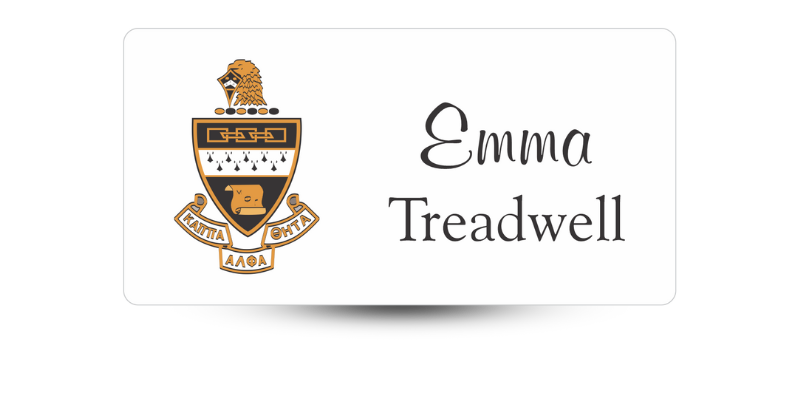 1.5" x 3" Kappa Alpha Theta Name Tag - Part #553