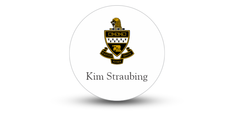 2" x 2" Circle Kappa Alpha Theta Name Tag - Part #1129
