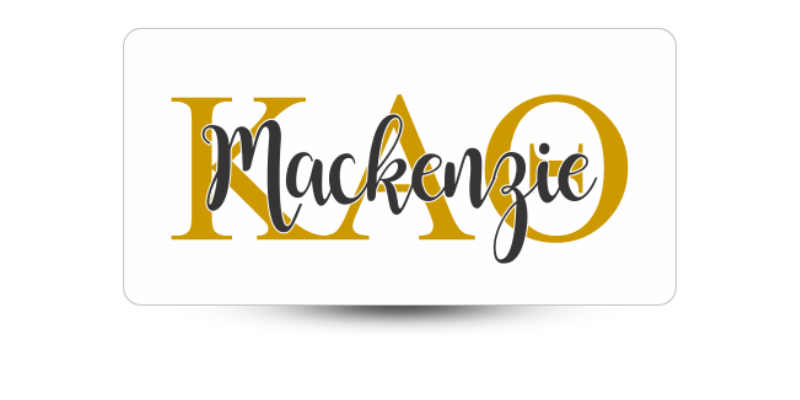 1.5" x 3" Kappa Alpha Theta Name Tag - Part #1194