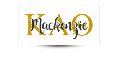 1.5" x 3" Kappa Alpha Theta Name Tag - Part #1194