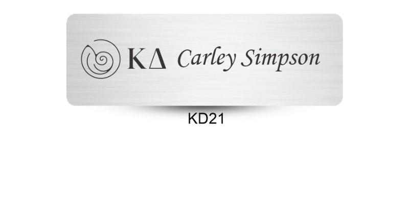 1" x 3" Kappa Delta Name Tag - Part #559