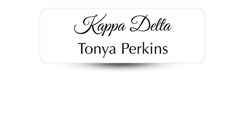 1" x 3" Kappa Delta Name Tag - Part #561