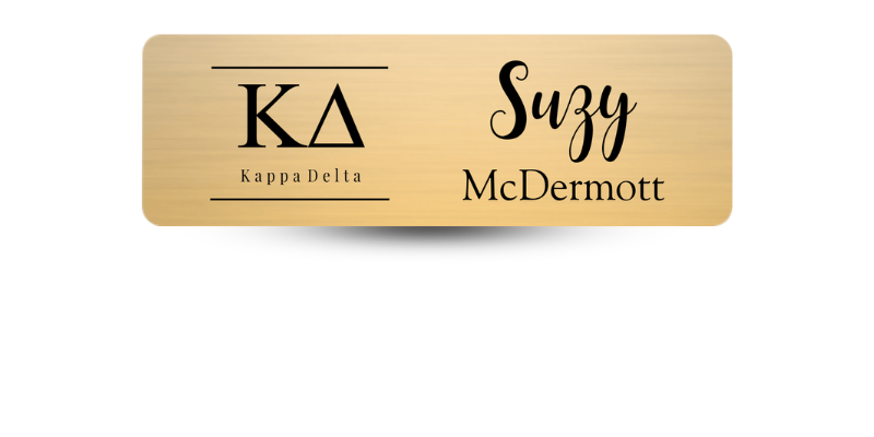 1" x 3" Kappa Delta Name Tag - Part #567