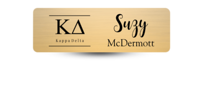 1 1" x 3" Kappa Delta Name Tag - Part #567