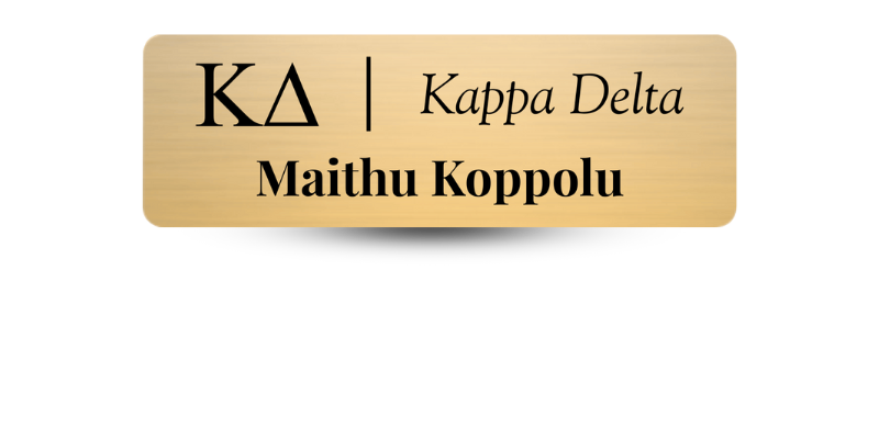 1" x 3" Kappa Delta Name Tag - Part #565