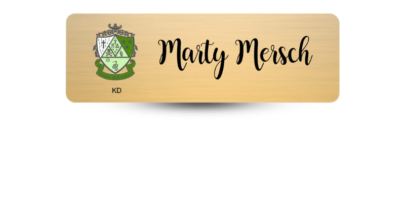 1" x 3" Kappa Delta Name Tag - Part #562
