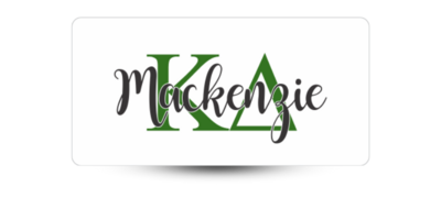 1.5" x 3" Kappa Delta Name Tag - Part #1195