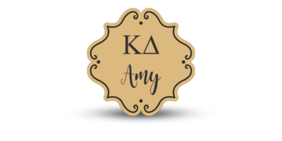 Custom Shape Kappa Delta Name Tag - Part #572